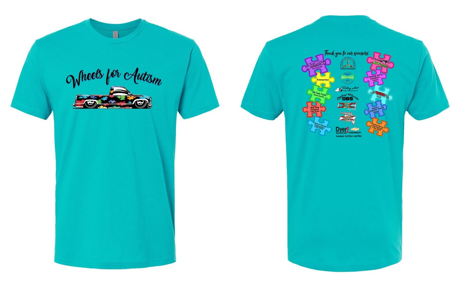 Wheels for Autism t-shirt