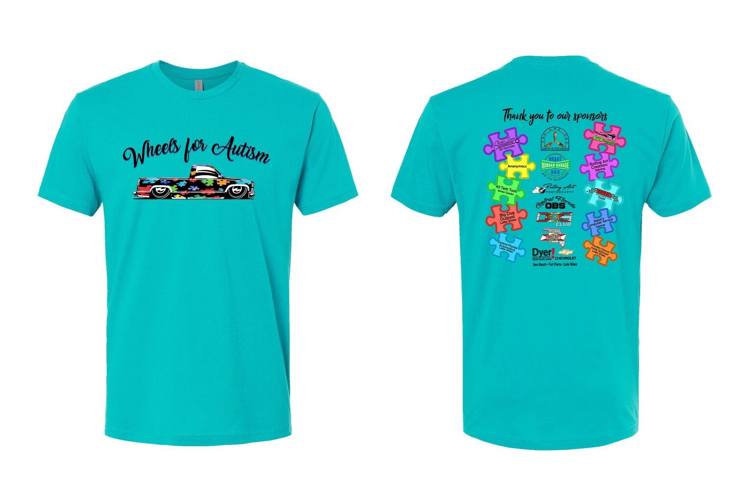 Wheels for Autism YOUTH T-shirts
