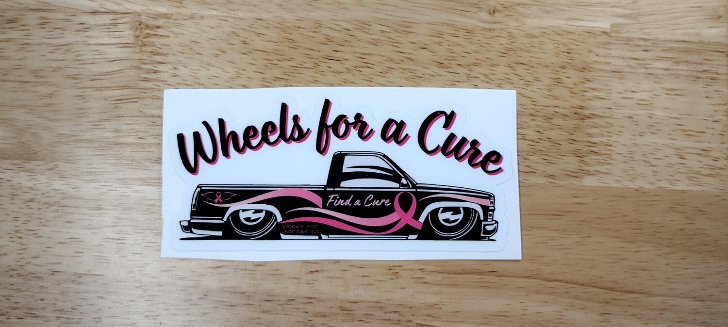Wheels for a Cure Sticker