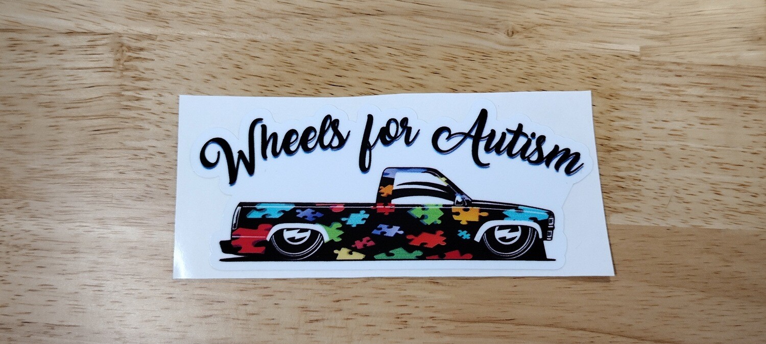 Wheels for Autism Sticker