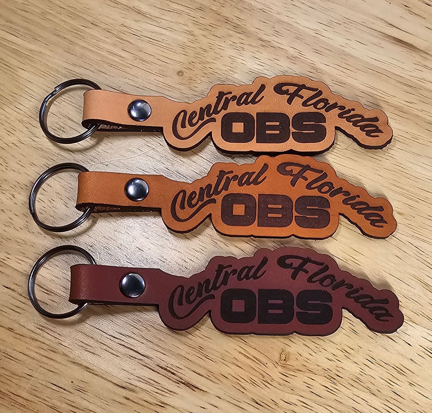 Central Florida OBS Leather Keychain