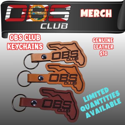 OBS Club Florida Leather Keychain