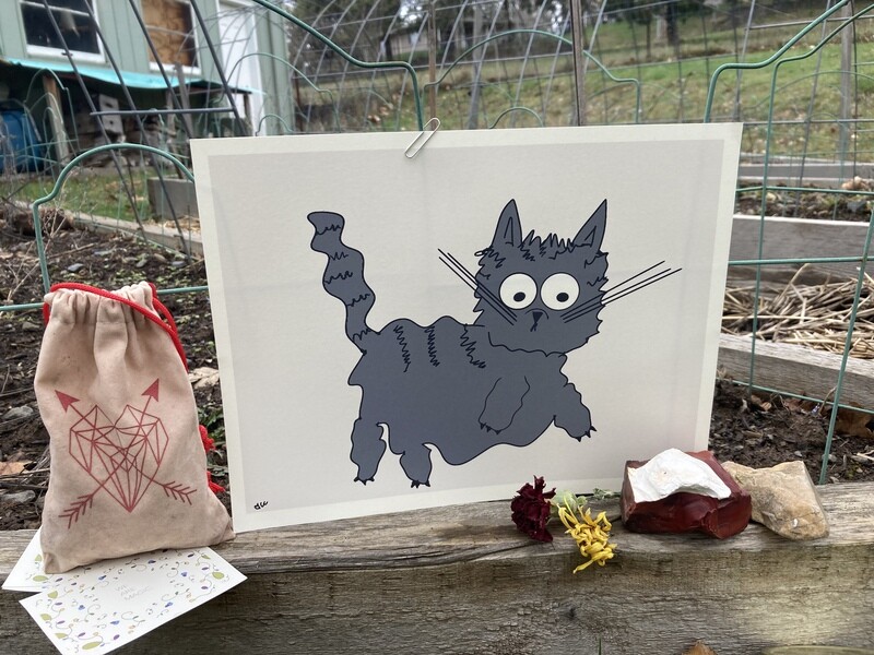 Spooky Kitty Print (multiple colors)
