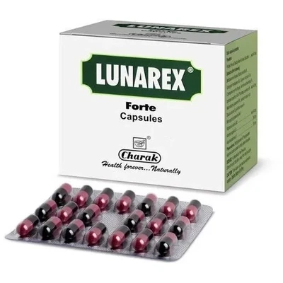 Charak Pharma Lunarex Forte Capsule - 40 Capsules (2 Strips x 20 Caps)