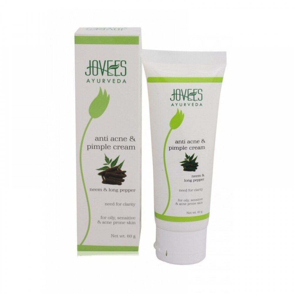 Jovees Ayurveda Neem and Long Pepper Anti Acne Pimple Cream - 240g (4 x 60g)