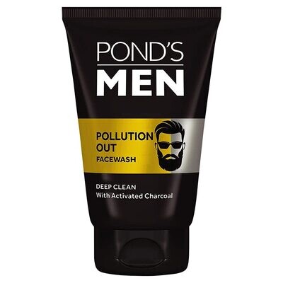 Pond&#39;s Men Pollution Out Activated Charcoal Deep Clean Face Wash - 100 g