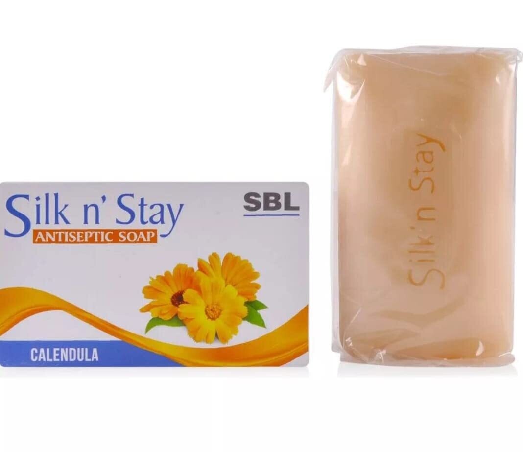 SBL Silk N Stay Antiseptic Calendula Soap - 75G (Pack of 4)