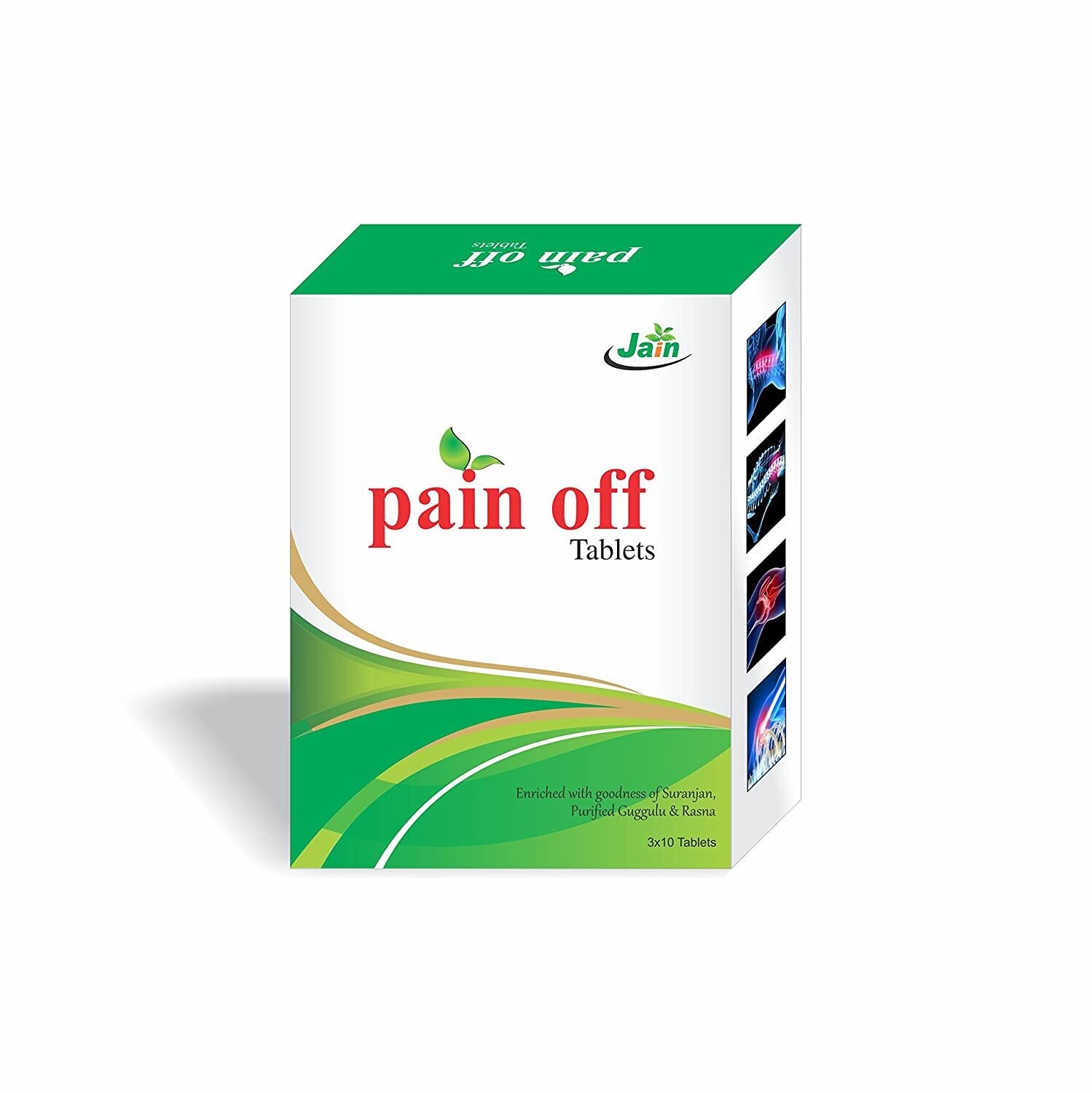 Sri Jain Ayurvedic Pain Off Tablets - 30 Count (Pack of 2)