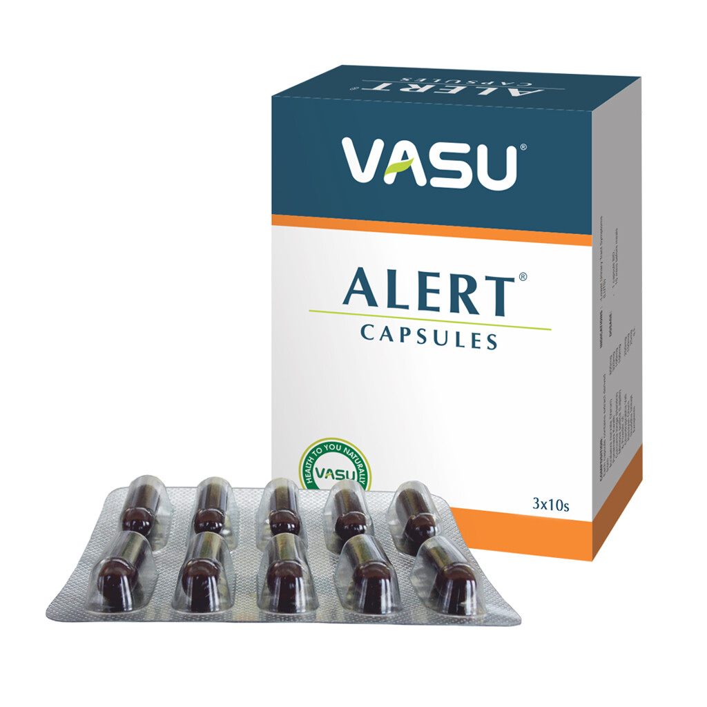 Vasu Pharma Herbals  Alert Capsule - 120 Capsules (12 x 10 Caps)