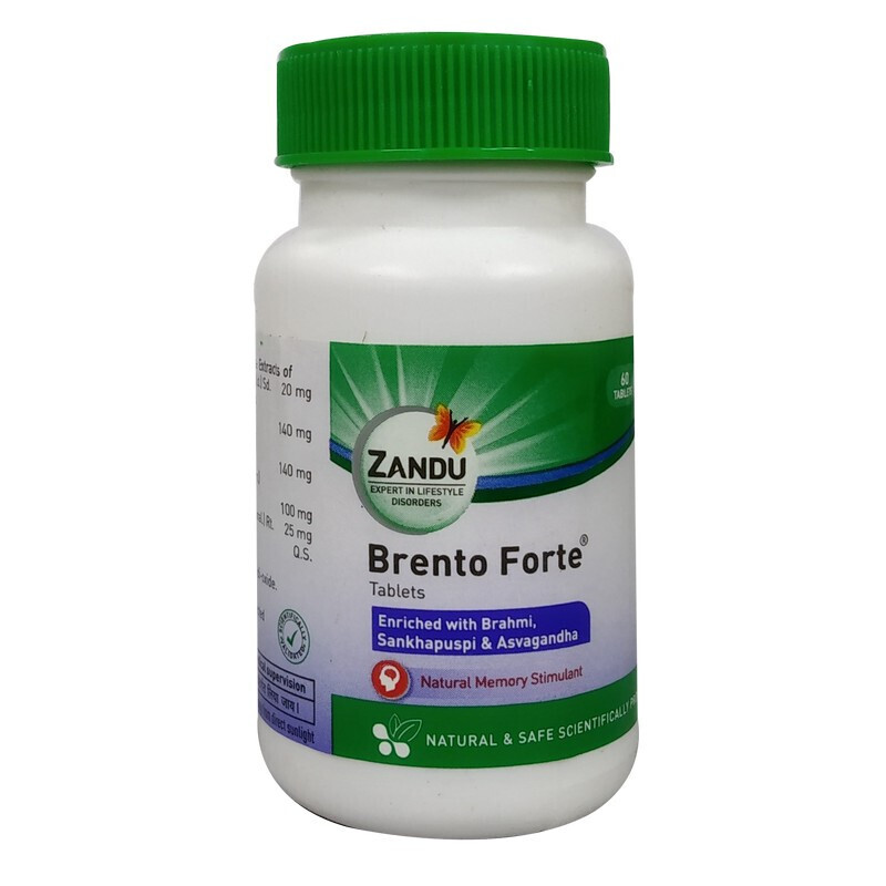 Zandu Brento Forte - 480 Tablets (8 Bottles x 60 Tabs)