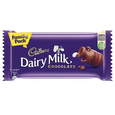 Cadbury Dairy Milk Chocolate Bar Family Pack - 130G
