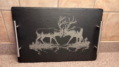 Plateau Ardoise Cerfs, 380 mm x 250 mm