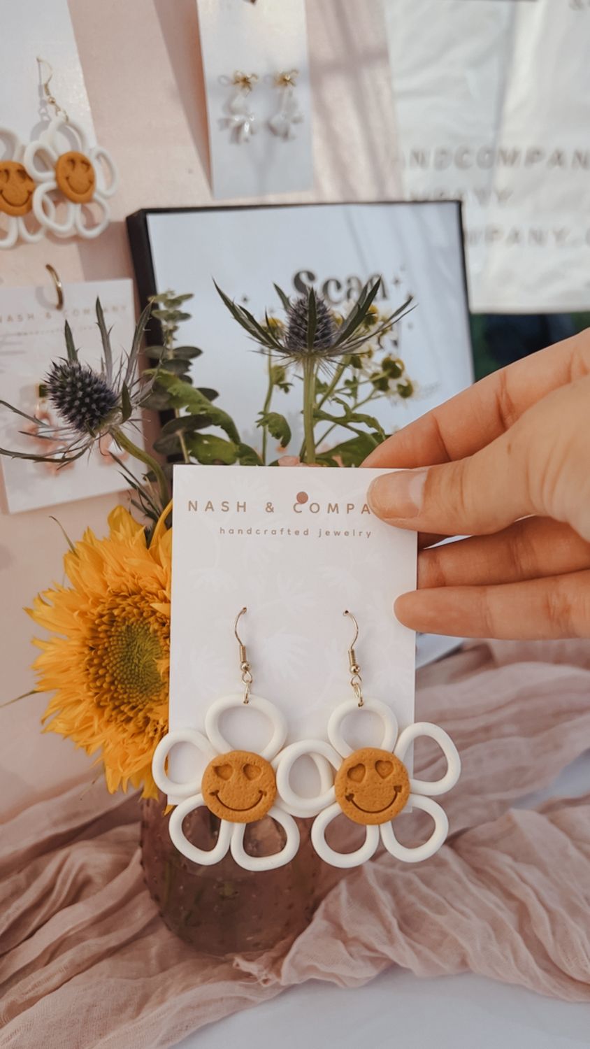 Smiley Flower Earrings