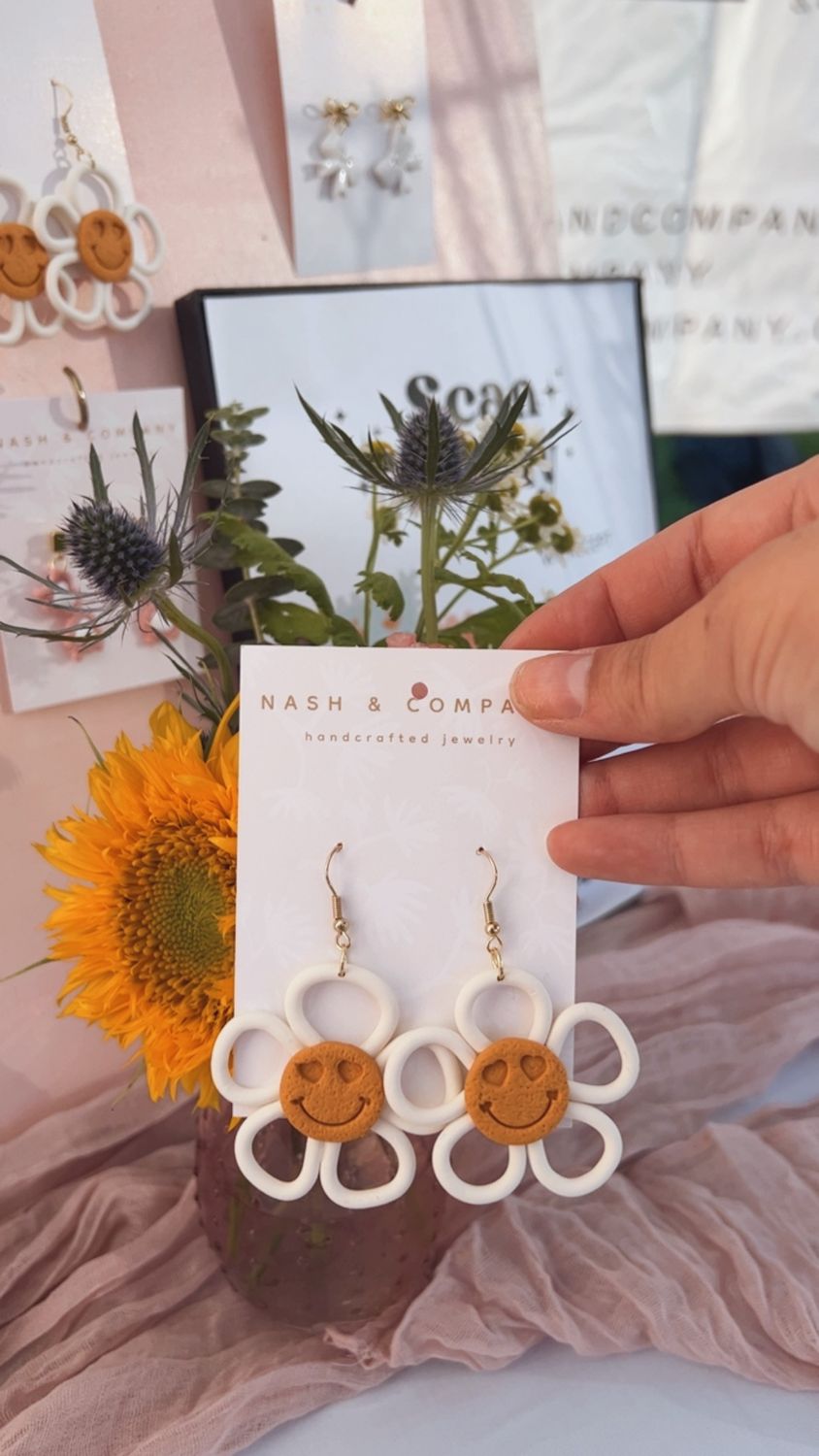 Smiley Flower Earrings