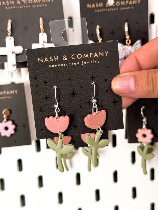 Tulip Earrings - SILVER