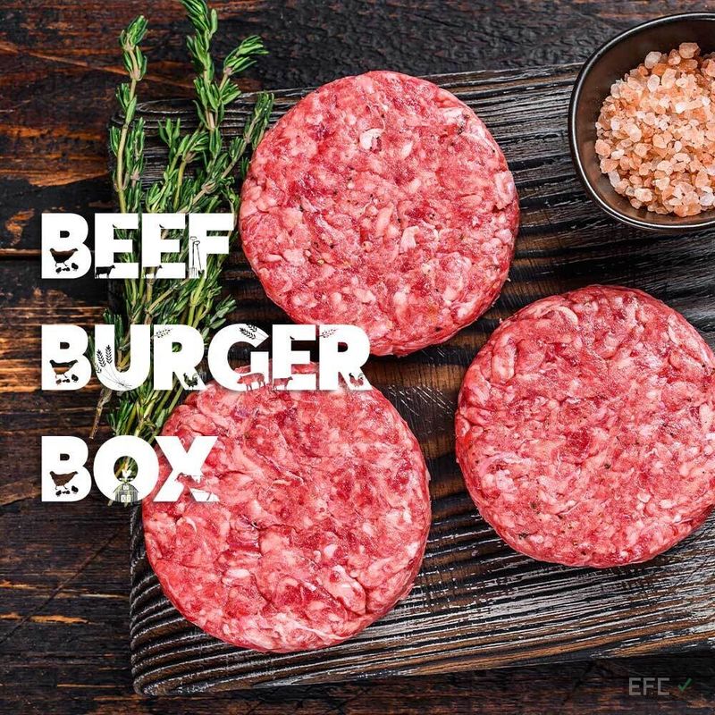 Ground Beef Burger Patties Box