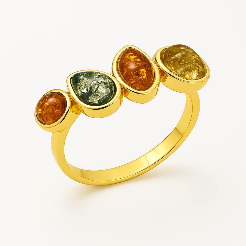 ქარვის ბეჭედი მოოქროვილი Tonaléa