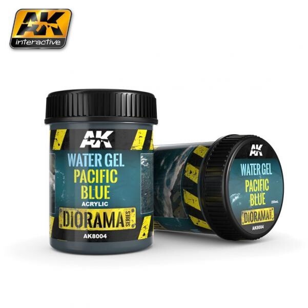 AK-Interactive: (Texture) WATER GEL PACIFIC BLUE - 250ml (Acrylic)