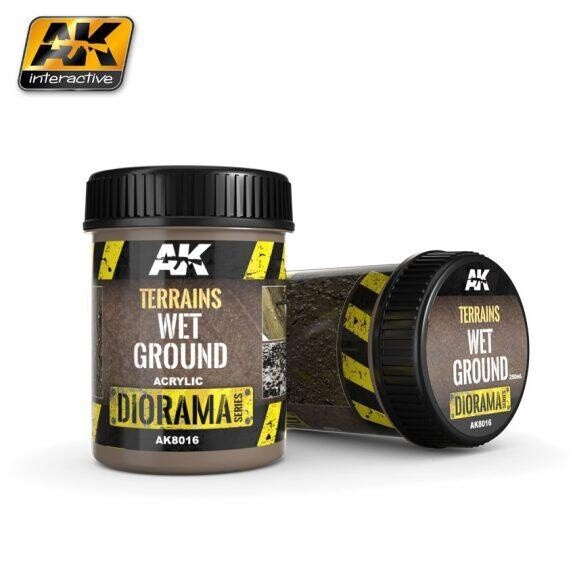 AK-Interactive: (Texture) TERRAINS WET GROUND - 250ml (Acrylic)