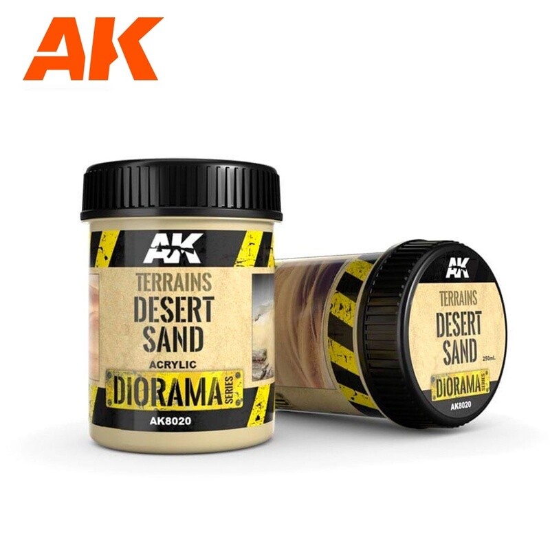 AK-Interactive: (Texture) TERRAINS DESERT SAND - 250ml (Acrylic)