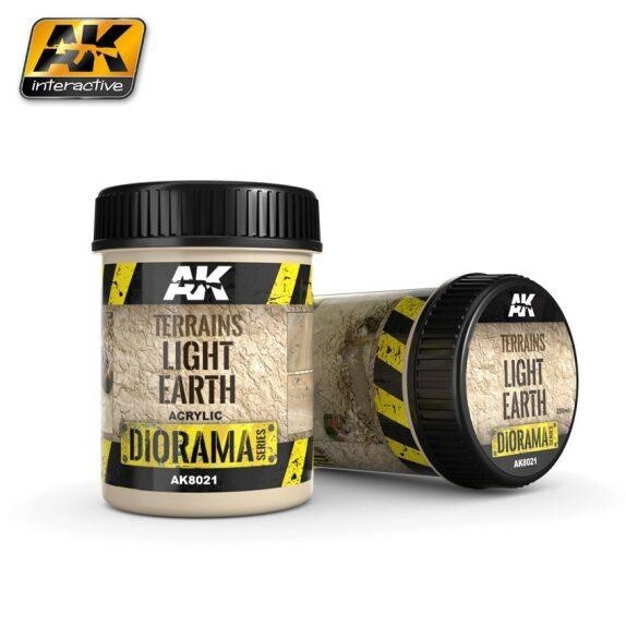 AK-Interactive: (Texture) TERRAINS LIGHT EARTH - 250ml (Acrylic)
