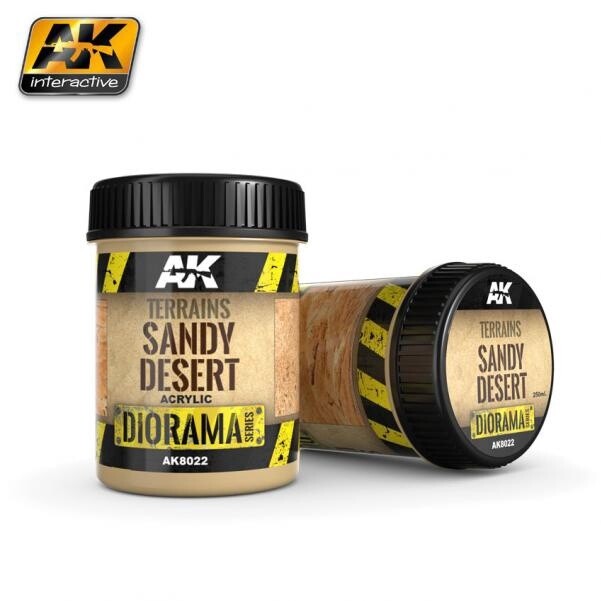 AK-Interactive: (Texture) TERRAINS SANDY DESERT - 250ml (Acrylic)
