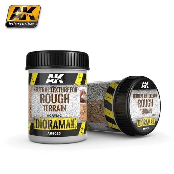 AK-Interactive: (Texture) NEUTRAL FOR ROUGH TERRAINS - 250ml (Acrylic)