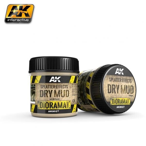 AK-Interactive: (Texture) SPLATTER EFFECTS DRY MUD - 100ml (Acrylic)