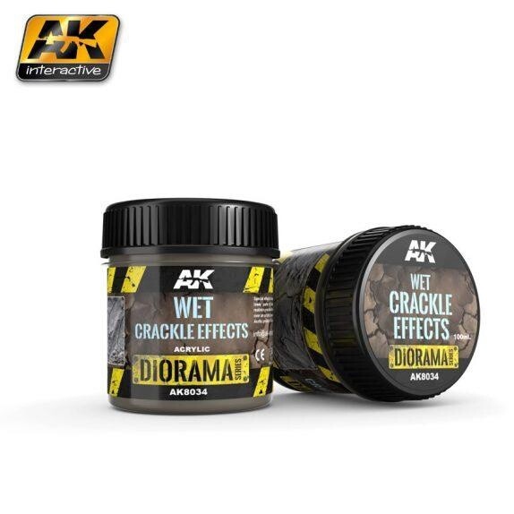 AK-Interactive: (Texture) WET CRACKLE EFFECTS - 100ml (Acrylic)