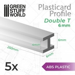 ▷ ABS Plasticard - Profile H-Beam Columns 6mm