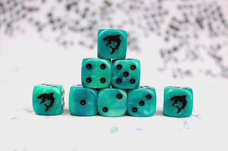 CARCHARODON "GREAT WHITE SHARK" 16MM DICE
