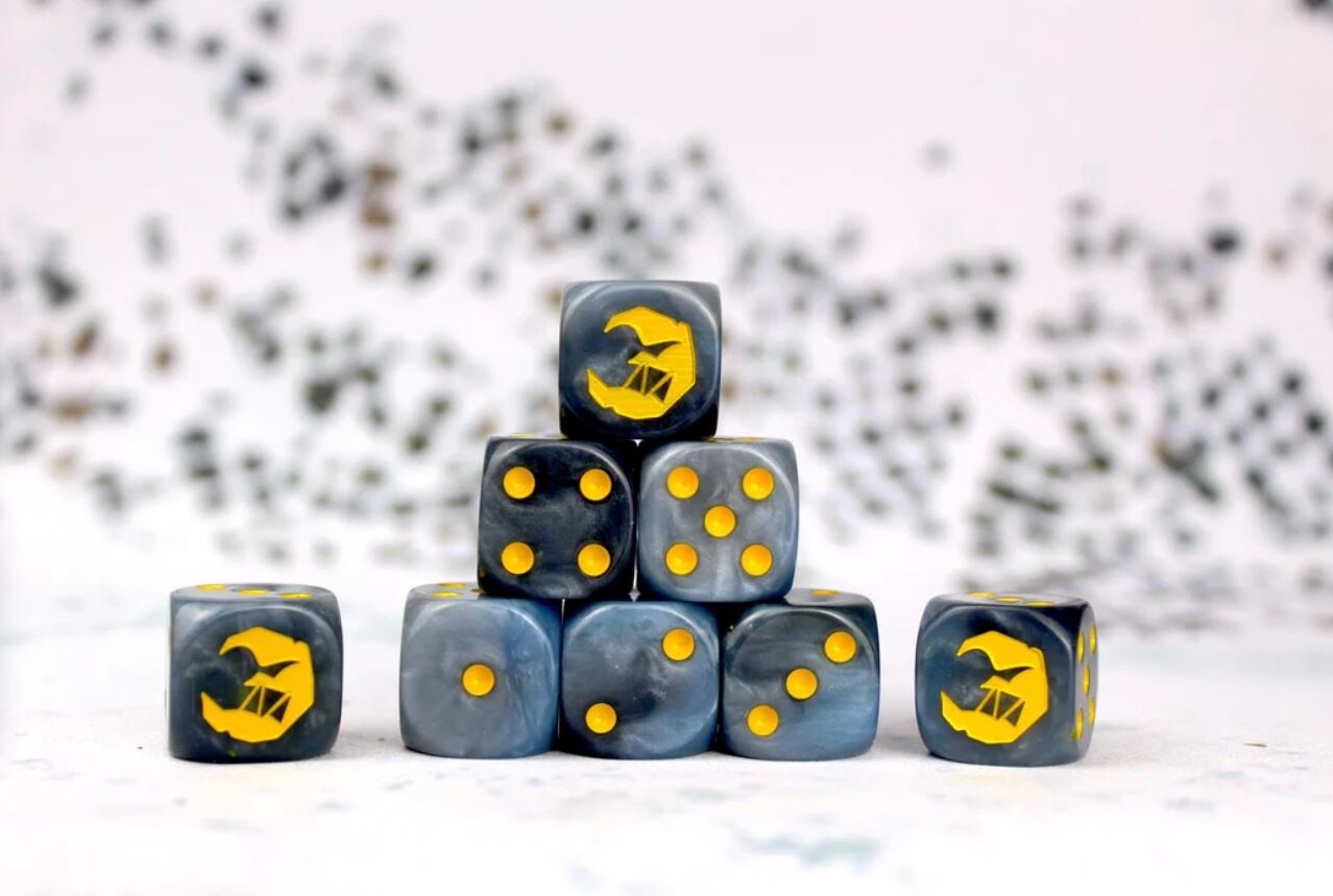 MOON 16MM DICE, Amount: x25, Dice Shape: Round