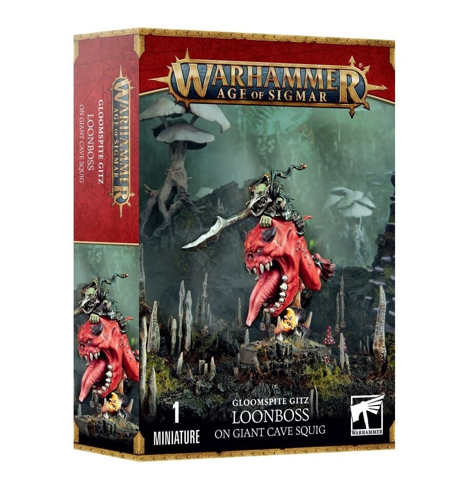 GLOOMSPITE GITZ Loonboss on Giant Cave Squig