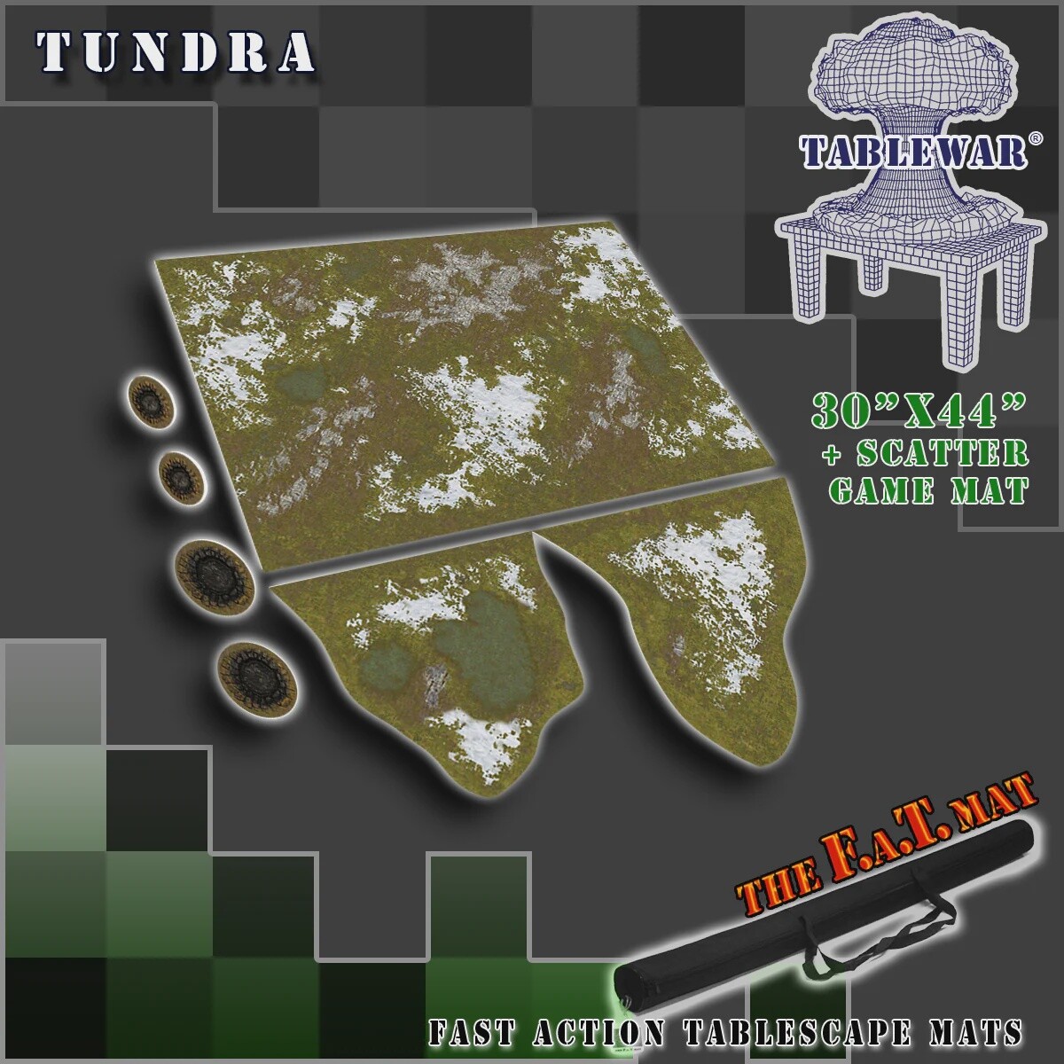 30&quot;x44&quot; Tundra with Scatter Terrain F.A.T. Mat