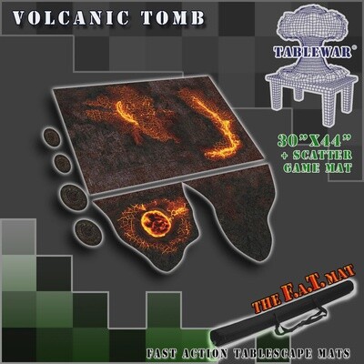 30"x44" Volcanic Tomb with Scatter Tomb F.A.T. Mat