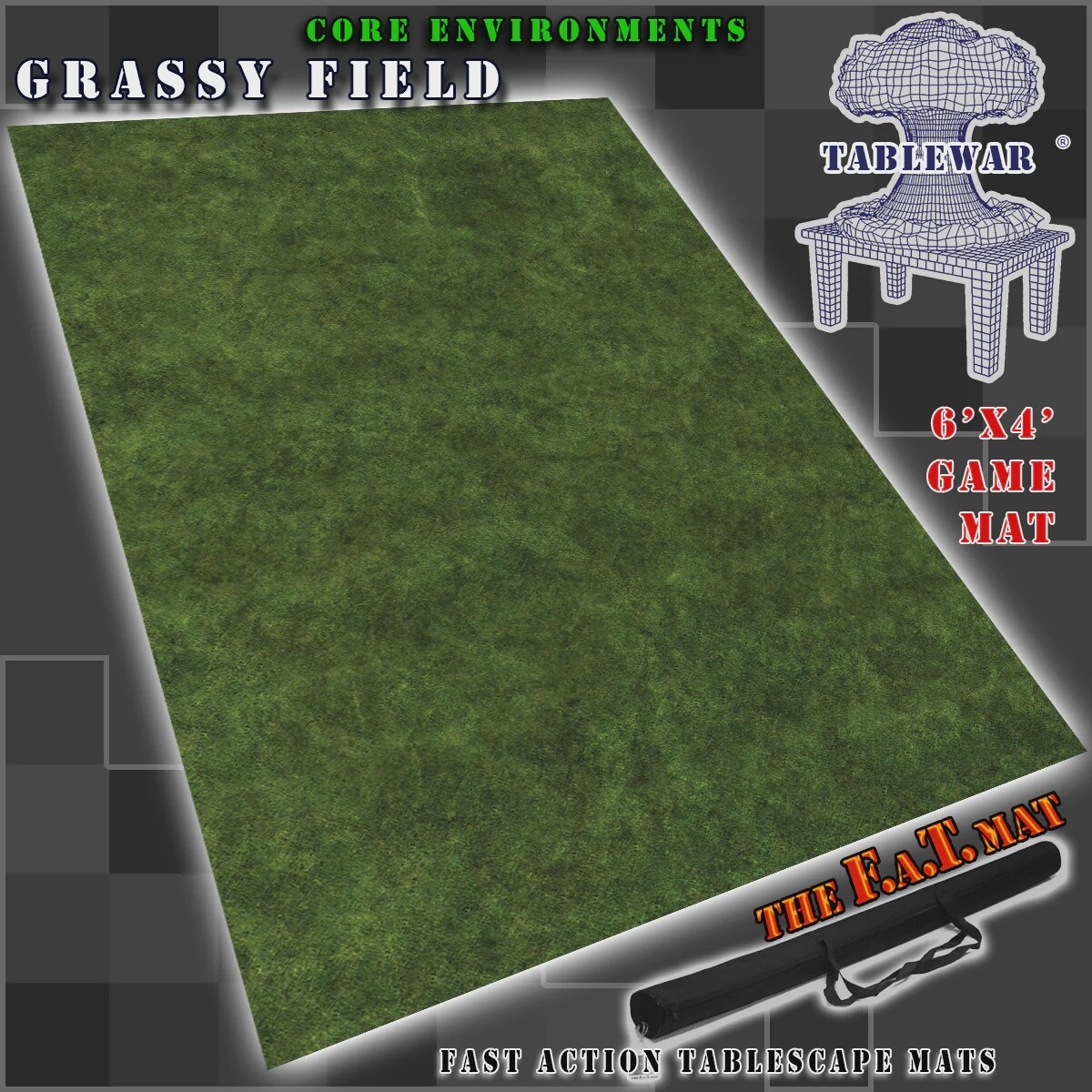 6x4 &#39;Grassy Field&#39; F.A.T. Mat Gaming Mat