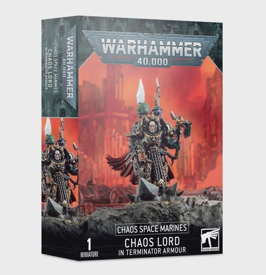 CHAOS SPACE MARINES Sorcerer/Chaos Lord In Terminator Armour
