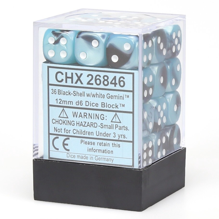 Black-Shell/Silver 12mm 36 D6