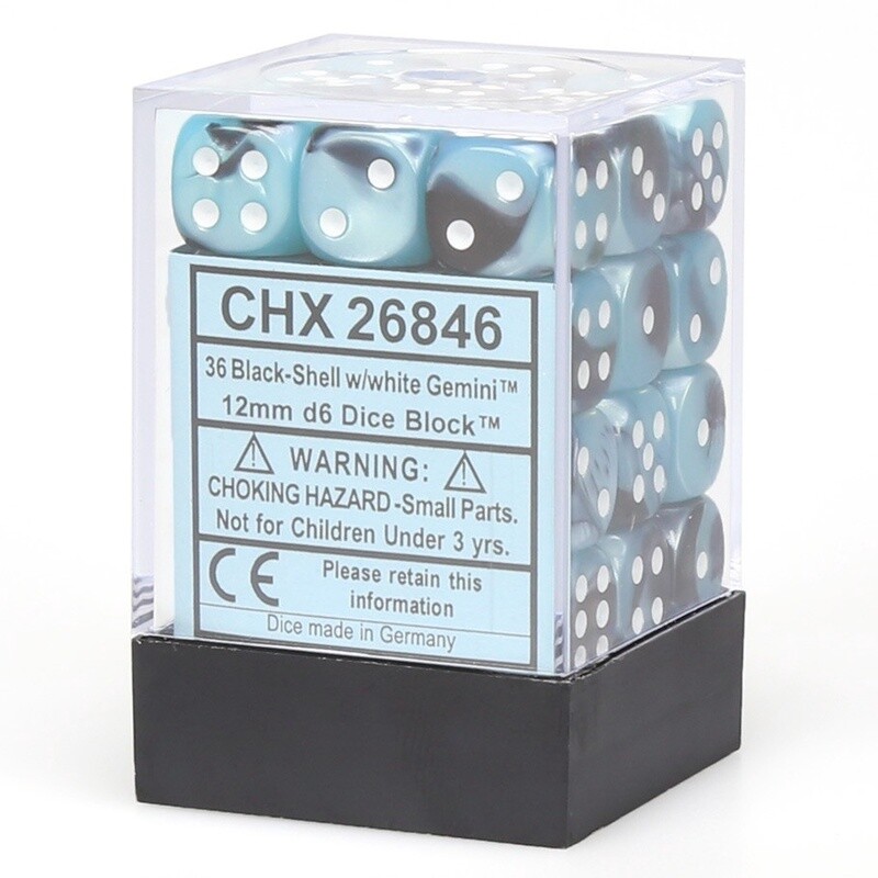 Black-Shell/Silver 12mm 36 D6