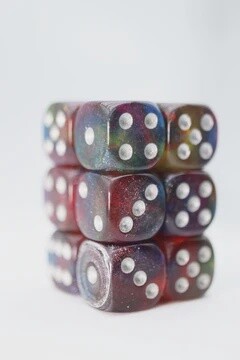 12 Piece Pip D6&#39;s - Nebula Glitter