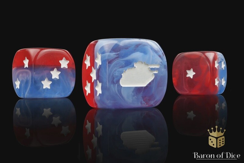 BATTLE TANK 16MM DICE FREEDOM! MERICA!