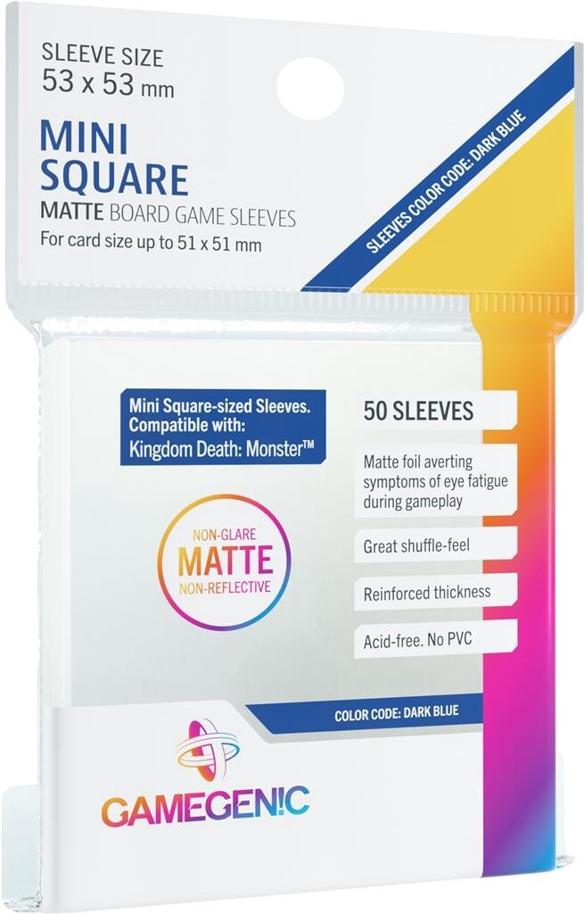 MATTE SLEEVES: MINI-SQUARE (53 X 53 MM)