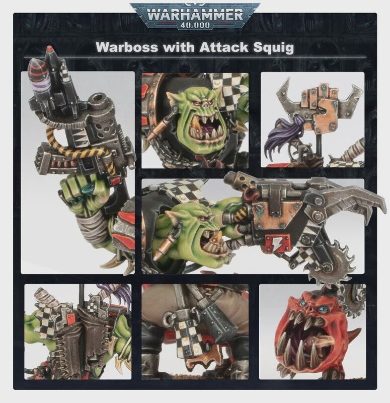 ORKS Ork Warboss With Attack Squig