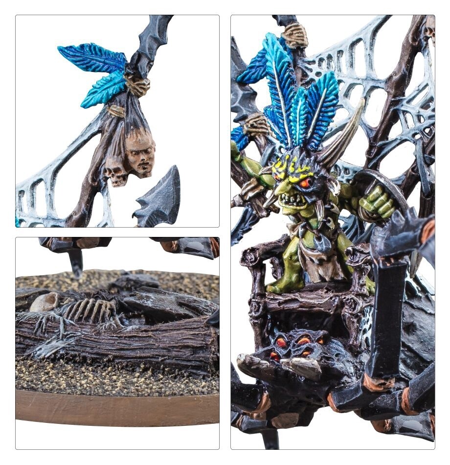 GLOOMSPITE GITZ Scuttleboss on Gigantic Spider
