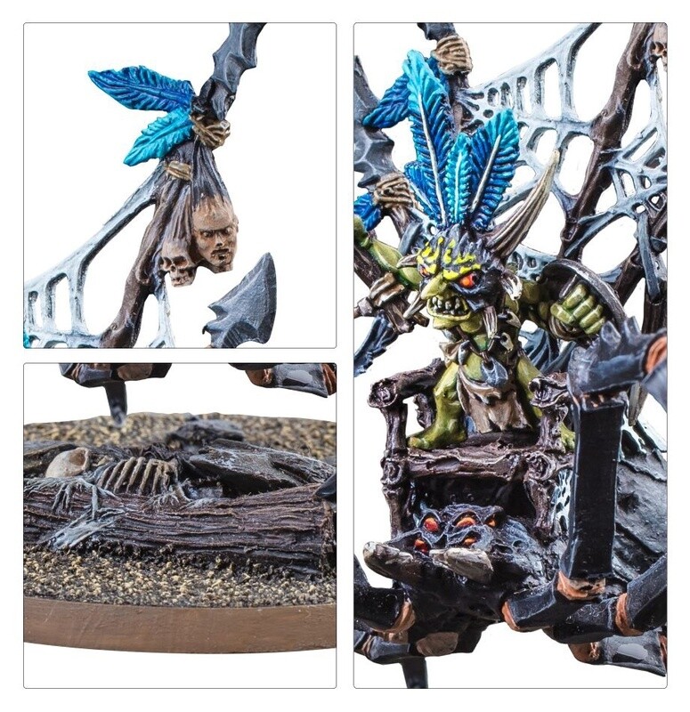 GLOOMSPITE GITZ Scuttleboss on Gigantic Spider