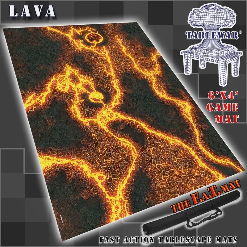 6x4 &#39;Lava&#39; F.A.T. Mat Gaming Mat