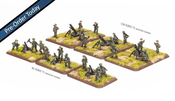 81mm and 120mm Mortar Platoons (x21 figs + 6 mortars) TFI704