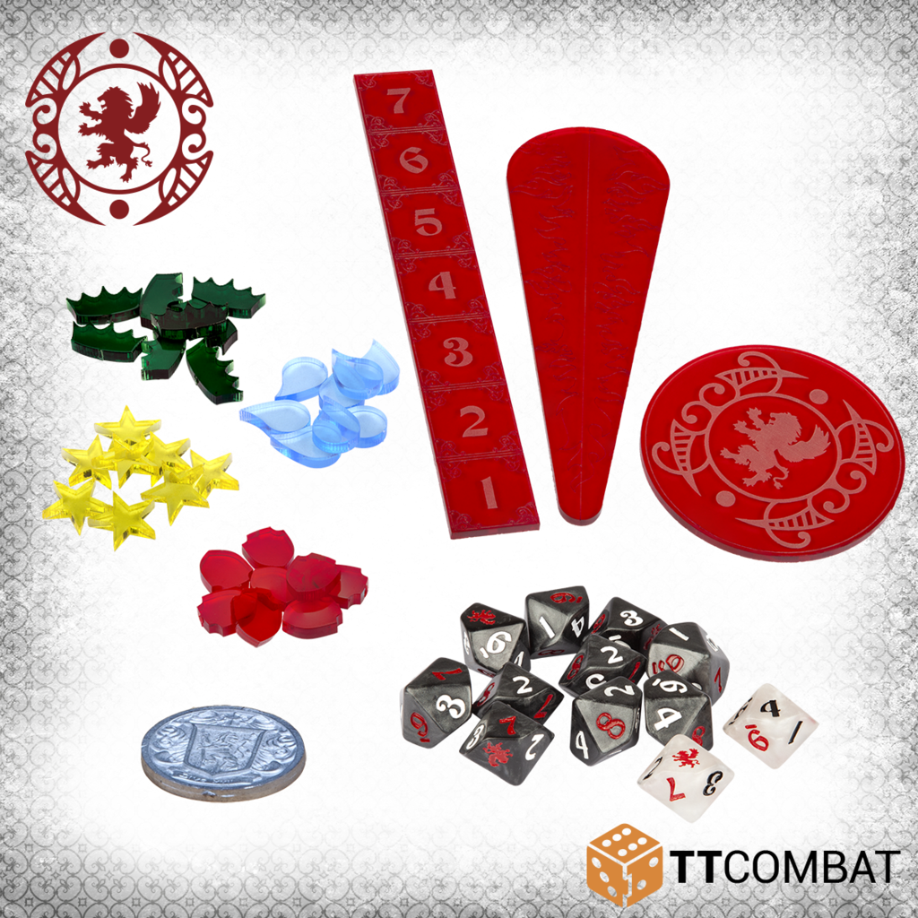 Carnevale: Gaming Accessories - Counters, Templates, Dice