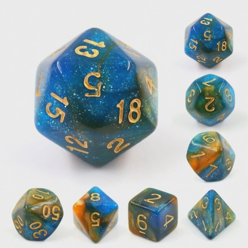 River at Dusk RPG Dice Set