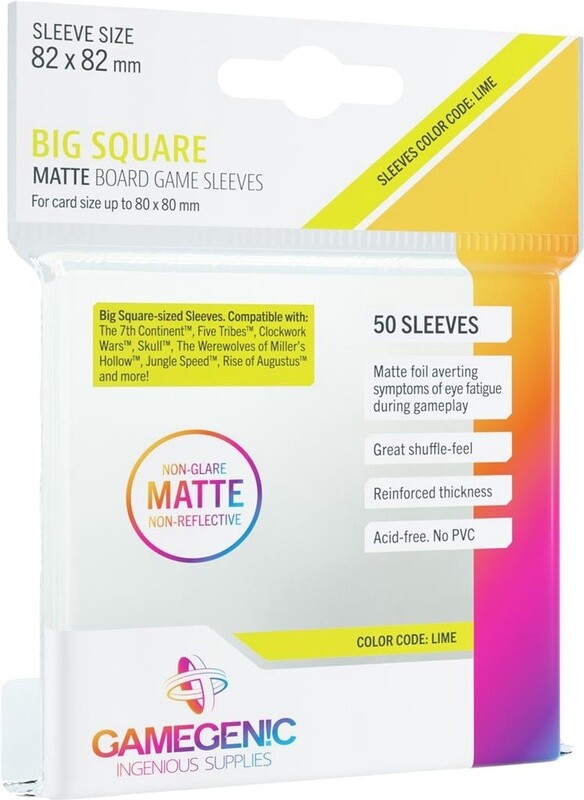 MATTE SLEEVES: BIG SQUARE (82 X 82 MM)